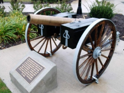 Brass Cannon in Prophetstown, Illinois