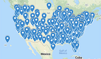 911 Memorials map