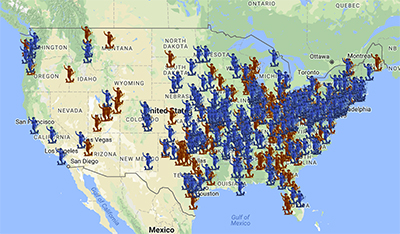 American Doughboy map